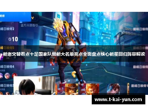 新老交替看点十足国家队最新大名单亮点全面盘点核心新星回归阵容解读 新老交替看点十足国家队最新大名单亮点全面盘点核心新星回归阵容解读